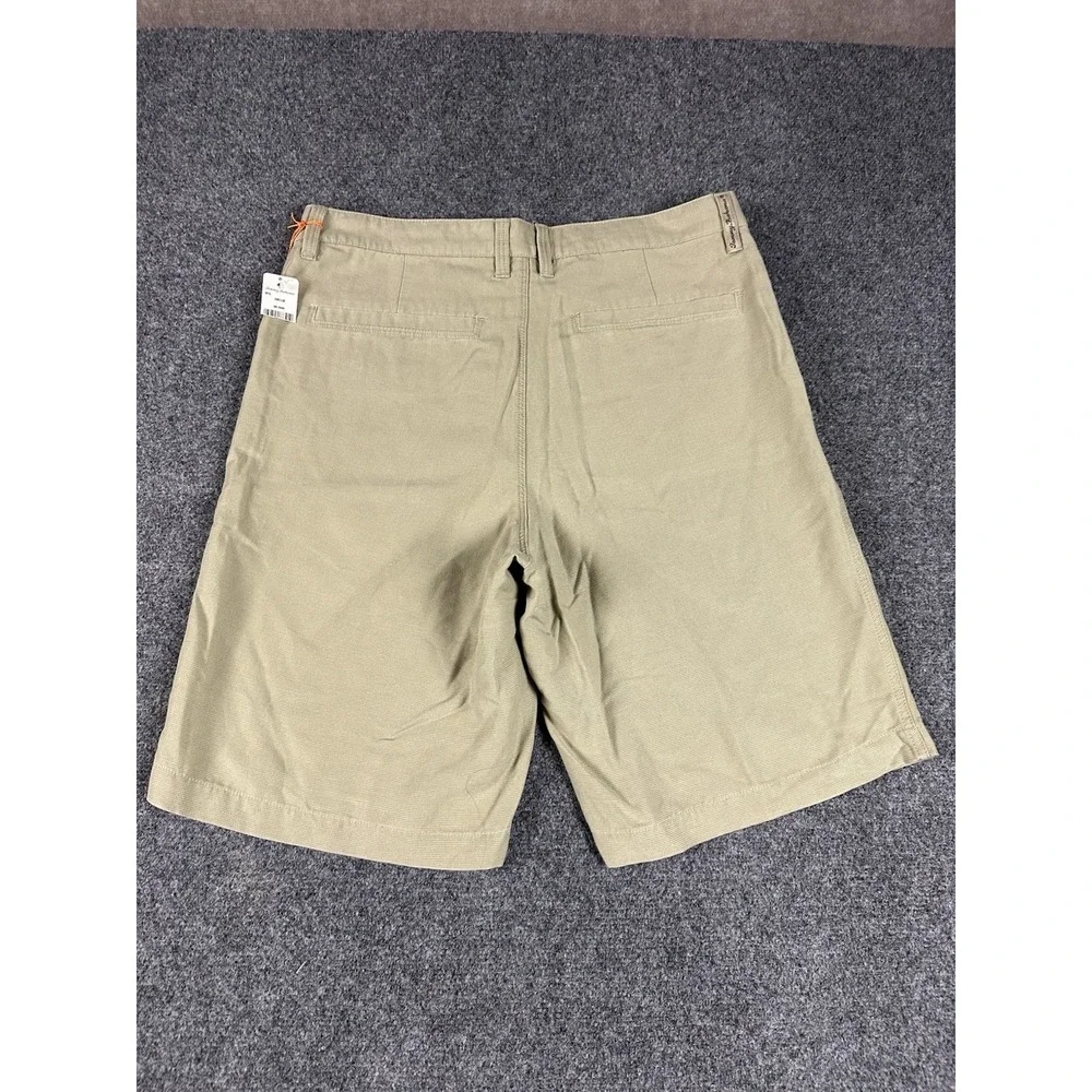 Tommy Bahama Paradise Nation Shorts Mens 33 Khaki Tan Tencel Cotton Flat Front